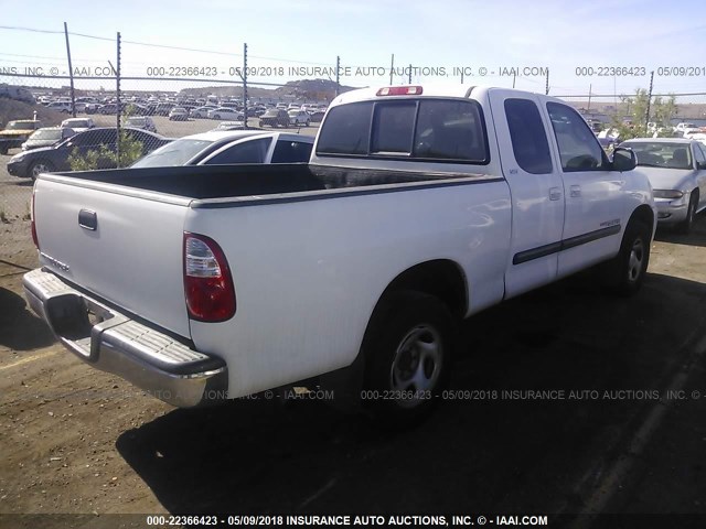 5TBRU34126S471033 - 2006 TOYOTA TUNDRA ACCESS CAB SR5 WHITE photo 4