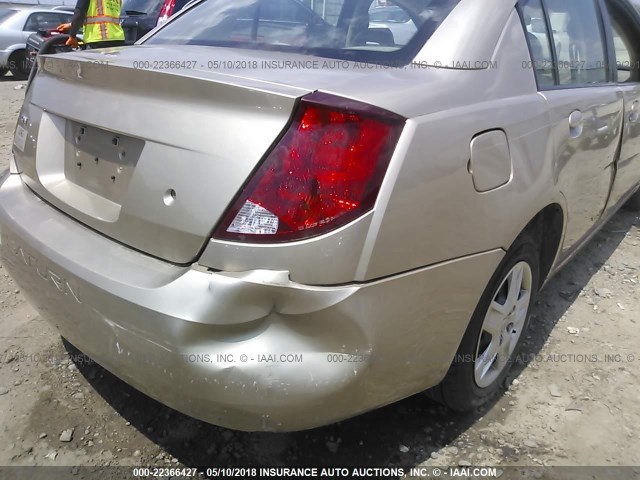 1G8AJ58F66Z110248 - 2006 SATURN ION LEVEL 2 Qızıl foto 6