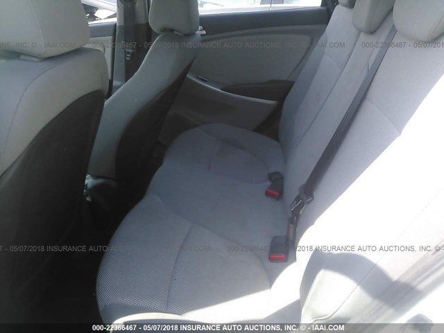 KMHCT5AE4CU015816 - 2012 HYUNDAI ACCENT GLS/GS WHITE photo 8