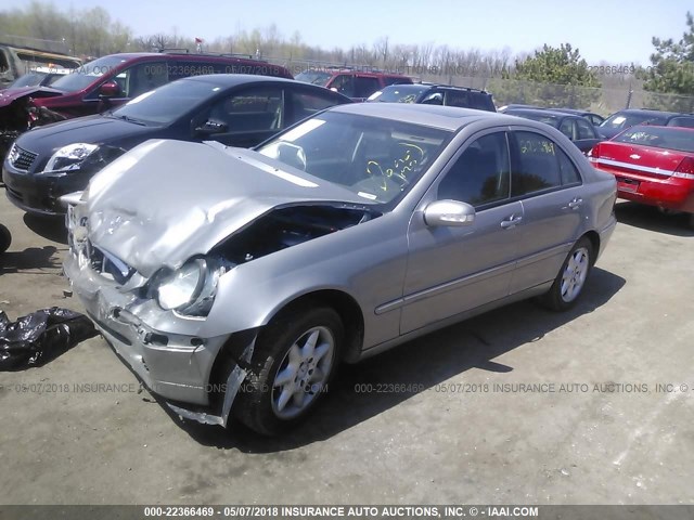 WDBRF81JX3F417332 - 2003 MERCEDES-BENZ C 240 4MATIC SILVER photo 2