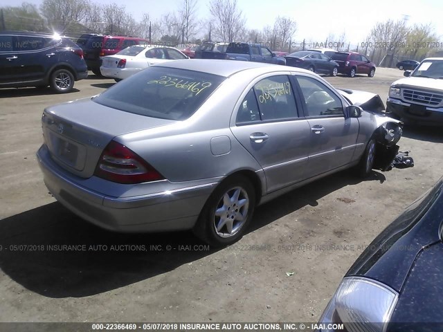 WDBRF81JX3F417332 - 2003 MERCEDES-BENZ C 240 4MATIC SILVER photo 4