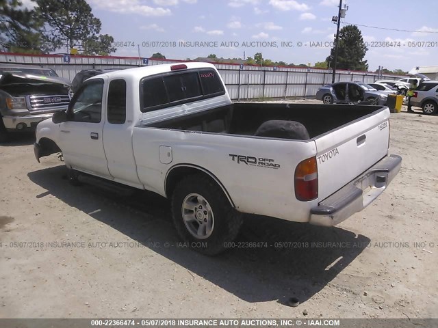 4TASN92N6YZ601777 - 2000 TOYOTA TACOMA XTRACAB PRERUNNER WHITE photo 3