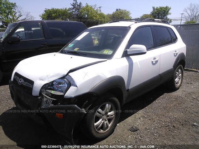 KM8JN72D46U322927 - 2006 HYUNDAI TUCSON GLS/LIMITED WHITE photo 2