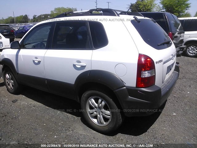 KM8JN72D46U322927 - 2006 HYUNDAI TUCSON GLS/LIMITED WHITE photo 3