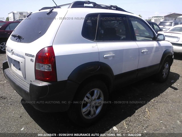 KM8JN72D46U322927 - 2006 HYUNDAI TUCSON GLS/LIMITED WHITE photo 4