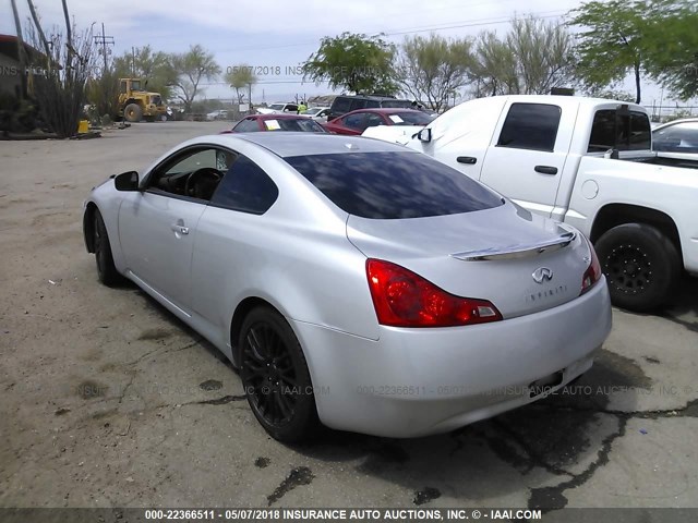 JNKCV64E29M603396 - 2009 INFINITI G37 JOURNEY/SPORT SILVER photo 3