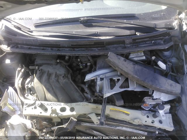 3N1CE2CP6EL390876 - 2014 NISSAN VERSA NOTE S/S PLUS/SV/SL GRAY photo 10