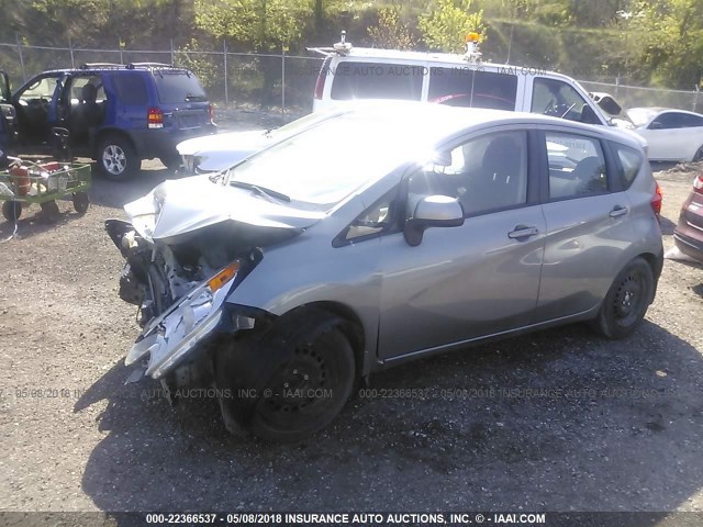 3N1CE2CP6EL390876 - 2014 NISSAN VERSA NOTE S/S PLUS/SV/SL GRAY photo 2