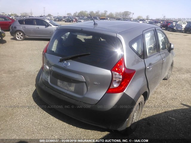 3N1CE2CP6EL390876 - 2014 NISSAN VERSA NOTE S/S PLUS/SV/SL GRAY photo 4