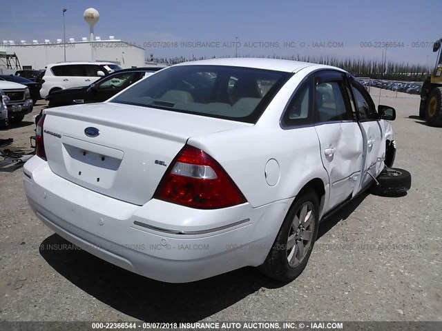 1FAFP24196G151736 - 2006 FORD FIVE HUNDRED SEL WHITE photo 4