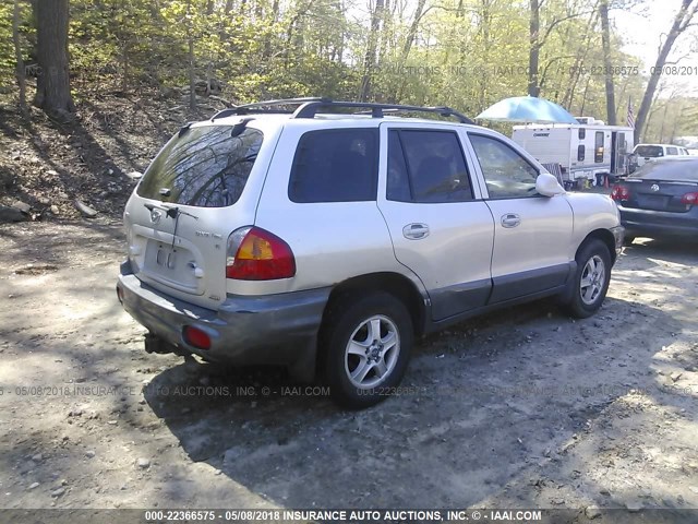 KM8SC73DX2U327715 - 2002 HYUNDAI SANTA FE GLS/LX SILVER photo 4