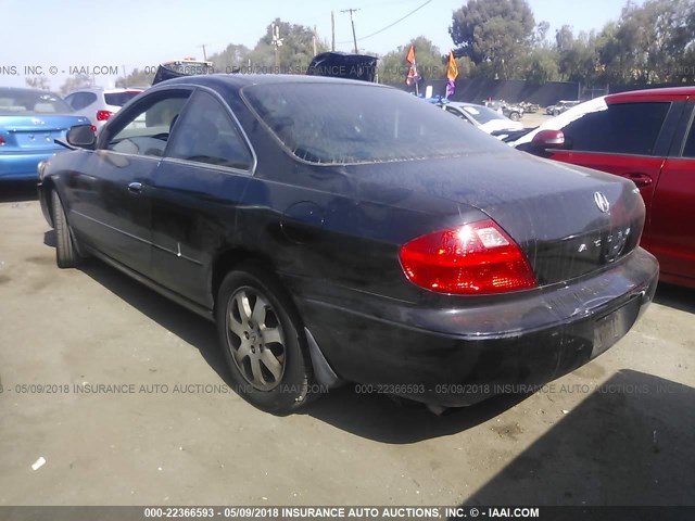 19UYA42451A031149 - 2001 ACURA 3.2CL BLACK photo 3