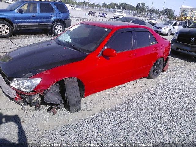 JTHBD192450096499 - 2005 LEXUS IS 300 RED photo 2