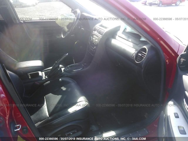 JTHBD192450096499 - 2005 LEXUS IS 300 RED photo 5