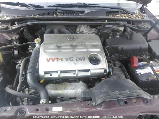4T1BF32K35U096211 - 2005 TOYOTA CAMRY LE/XLE/SE მუქწითელი ფოტო 10