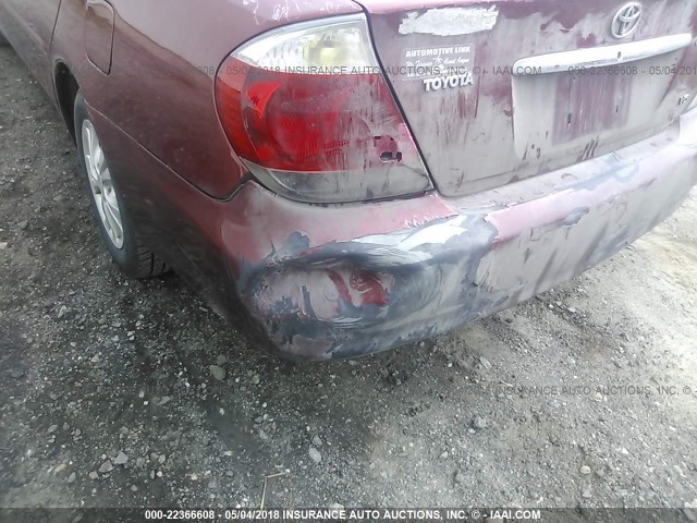 4T1BF32K35U096211 - 2005 TOYOTA CAMRY LE/XLE/SE მუქწითელი ფოტო 6