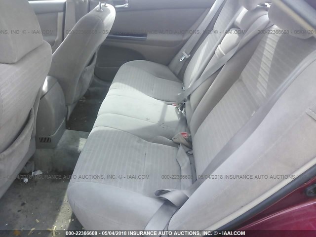 4T1BF32K35U096211 - 2005 TOYOTA CAMRY LE/XLE/SE მუქწითელი ფოტო 8