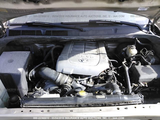 5TFSV54177X001531 - 2007 TOYOTA TUNDRA DOUBLE CAB SR5 GOLD photo 10