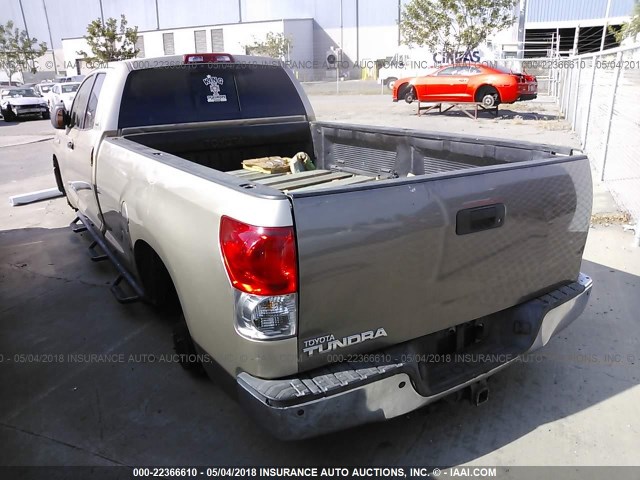 5TFSV54177X001531 - 2007 TOYOTA TUNDRA DOUBLE CAB SR5 GOLD photo 3