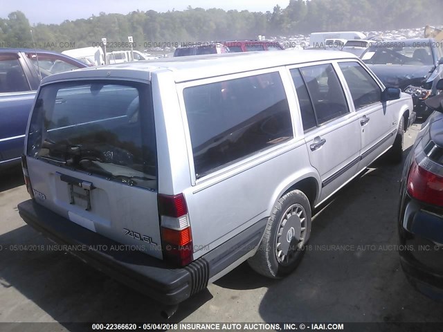 YV1FX8857K3227749 - 1989 VOLVO 740 GL GRAY photo 4