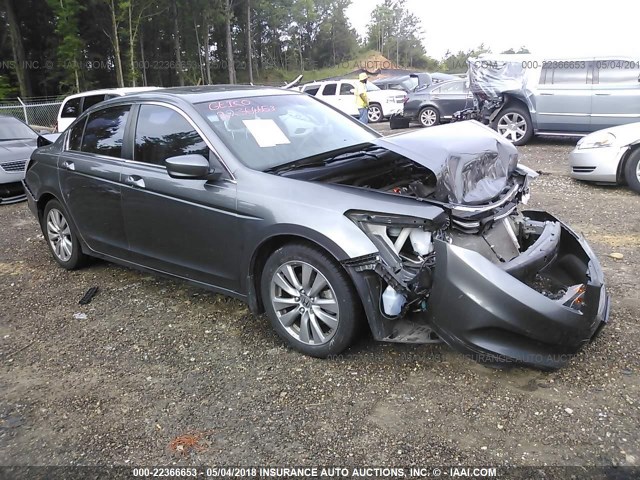 1HGCP2F8XCA186597 - 2012 HONDA ACCORD EXL GRAY photo 1