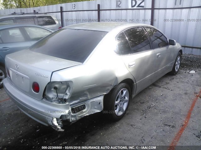 JT8BD69S320155261 - 2002 LEXUS GS 300 SILVER photo 4