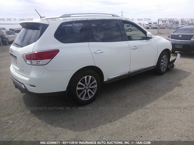 5N1AR2MN0EC729807 - 2014 NISSAN PATHFINDER S/SV/SL/PLATINUM 白色 照片 4