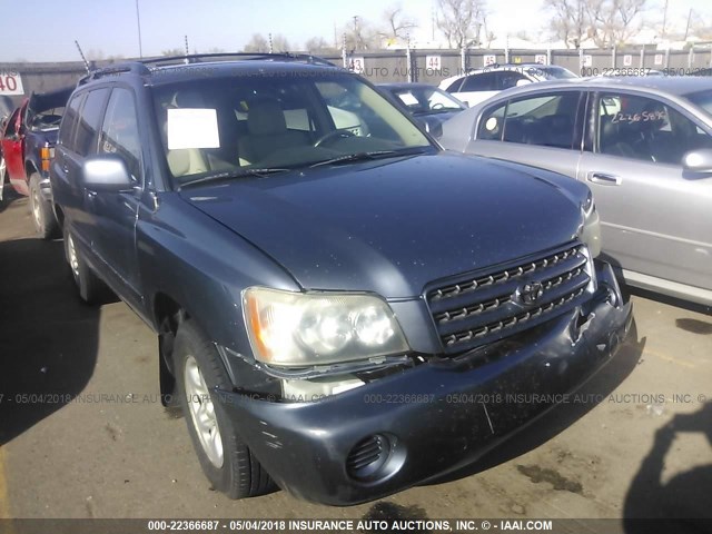 JTEGF21A230107440 - 2003 TOYOTA HIGHLANDER LIMITED BLUE photo 1