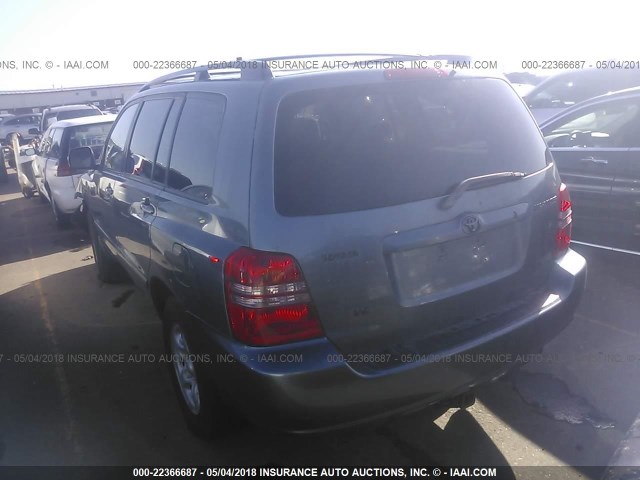 JTEGF21A230107440 - 2003 TOYOTA HIGHLANDER LIMITED BLUE photo 3