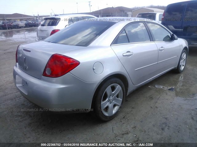 1G2ZG57B384167405 - 2008 PONTIAC G6 SE SILVER photo 4