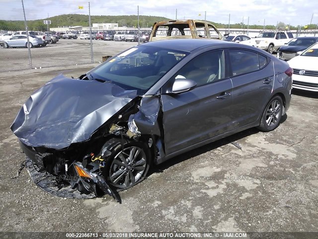 5NPD84LF4JH293035 - 2018 HYUNDAI ELANTRA SEL/VALUE/LIMITED GRAY photo 2