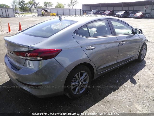 5NPD84LF4JH293035 - 2018 HYUNDAI ELANTRA SEL/VALUE/LIMITED GRAY photo 4