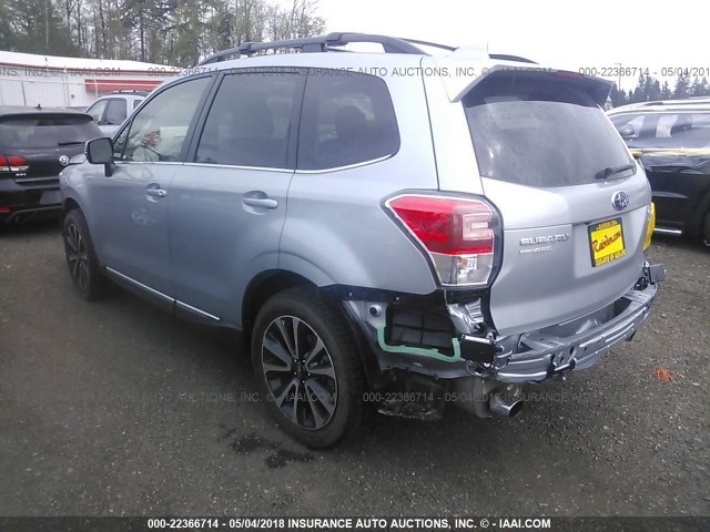 JF2SJGWC8JH474573 - 2018 SUBARU FORESTER 2.0XT TOURING SILVER photo 3