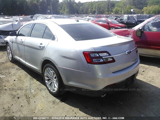 1FAHP2F87DG114846 - 2013 FORD TAURUS LIMITED SILVER photo 3