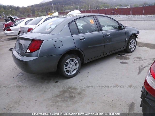 1G8AJ52F04Z148533 - 2004 SATURN ION LEVEL 2 GRAY photo 4