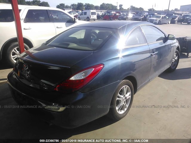 4T1CE30P07U756228 - 2007 TOYOTA CAMRY SOLARA SE/SLE ლურჯი ფოტო 4