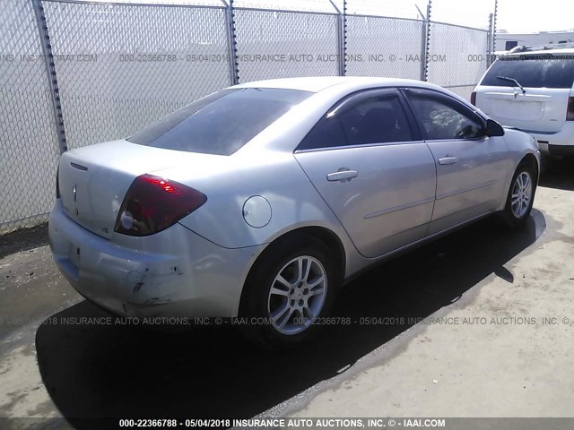 1G2ZG528654178390 - 2005 PONTIAC G6 SILVER photo 4