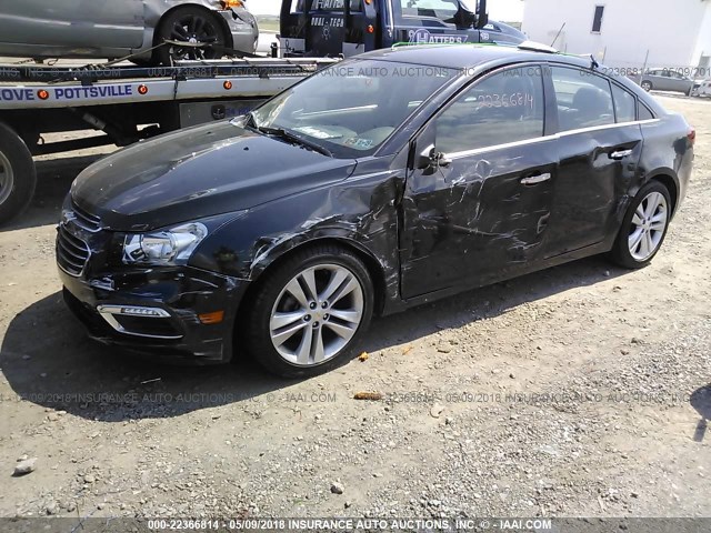 1G1PG5SB6G7225104 - 2016 CHEVROLET CRUZE LIMITED LTZ BLACK photo 2