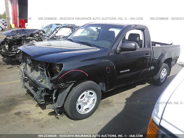 5TENX22N55Z061423 - 2005 TOYOTA TACOMA BLACK photo 2