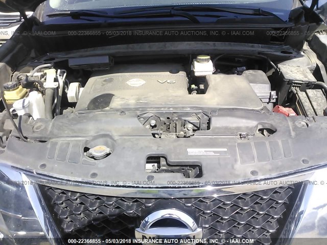 5N1AR2MNXDC677682 - 2013 NISSAN PATHFINDER S/SV/SL/PLATINUM 灰色 照片 10