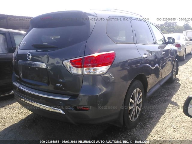 5N1AR2MNXDC677682 - 2013 NISSAN PATHFINDER S/SV/SL/PLATINUM 灰色 照片 4