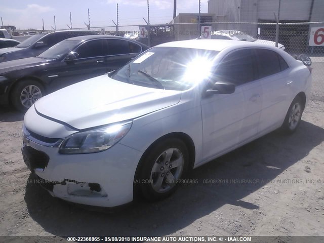 1G11B5SL7FU151477 - 2015 CHEVROLET MALIBU LS WHITE photo 2