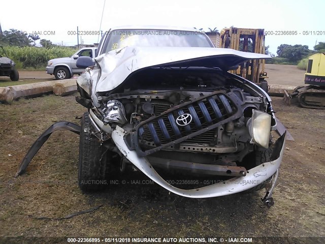 5TEHN72NX4Z440268 - 2004 TOYOTA TACOMA DOUBLE CAB ვერცხლისფერი ფოტო 6