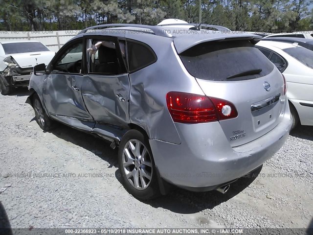 JN8AS5MT5BW166311 - 2011 NISSAN ROGUE S/SV/KROM SILVER photo 3