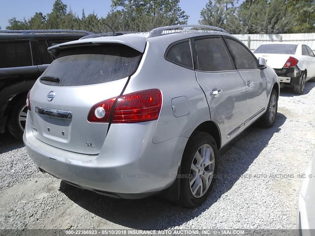 JN8AS5MT5BW166311 - 2011 NISSAN ROGUE S/SV/KROM SILVER photo 4