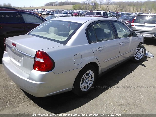 1G1ZS58F98F125961 - 2008 CHEVROLET MALIBU LS ვერცხლისფერი ფოტო 4
