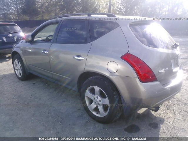 JN8AZ08WX3W237930 - 2003 NISSAN MURANO SL/SE GRAY photo 3