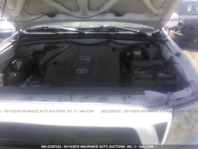 5TEJU62N37Z399842 - 2007 TOYOTA TACOMA DOUBLE CAB PRERUNNER WHITE photo 10