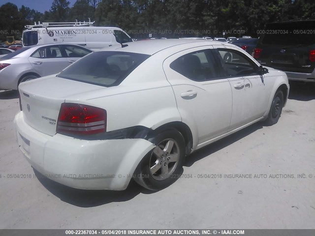 1B3CC4FB0AN106152 - 2010 DODGE AVENGER SXT WHITE photo 4