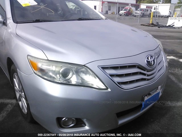 4T4BF3EK3BR106409 - 2011 TOYOTA CAMRY SE/LE/XLE SILVER photo 6